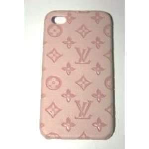  Faux Peach Leather for iPhone 4 Back Case Cover 