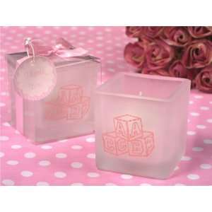  Wedding Favors ABC blocks gift box candle. (Set of 6 