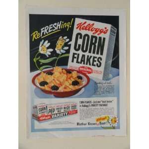 Variety Package. 40s full page print ad. (kelloggs corn flakes 