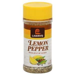 Lawrys Lemon Pepper 4.5 OZ (Pack of 12) Grocery & Gourmet Food