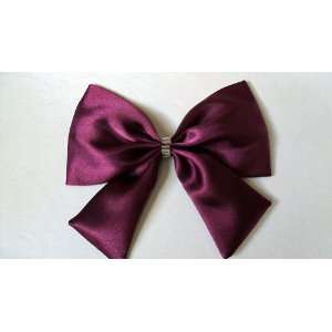  Large Burgundy Bow with Sequins Beauty