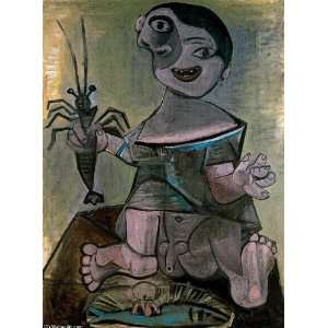   Pablo Picasso   32 x 44 inches   Boy with a langusta