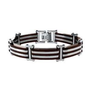  316L Stainless Steel And Cappuccino PVD Bracelet   Length 