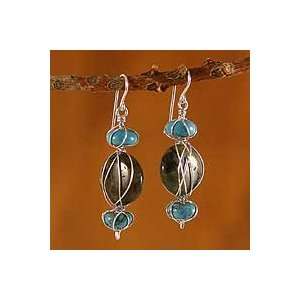    Turquoise and labradorite earrings, Natures Web Jewelry