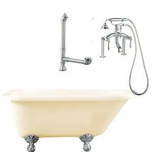  Giagni LA3 PC B Augusta 54 Roll Top Tub Kit Bisque, with 