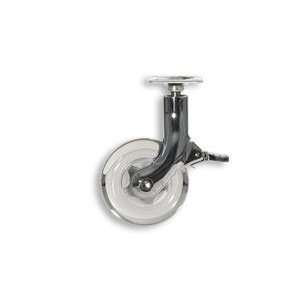 Cool Casters   #2000 Kurv Caster, Chrome with Clear, Swivel Plate 