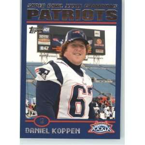  2005 Patriots Topps Super Bowl XXXIX Champions # 36 Dan Koppen 