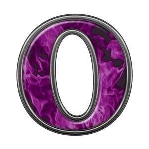  Reflective Letter O with Inferno Purple Flames   2 h 