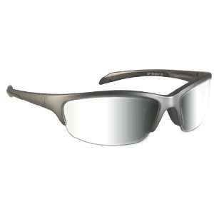 Safety Glasses with Transitions Lenses in Pewter Wraparound Frame