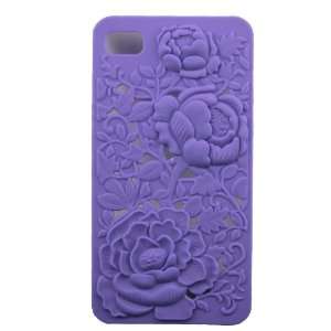  Stylish Hard Case Cover for Iphone 4 4s 4g Purple 3d 