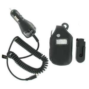  Leather Case & Car Charger for Motorola V323i V325 V326 