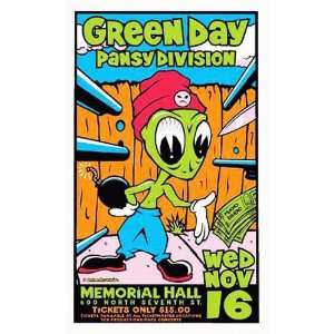 Green Day Houston Texas Concert Poster 1994 SIGNED 