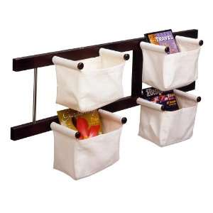  Storage/Magazine Rack With 4 Canvas Baskets By Winsome 