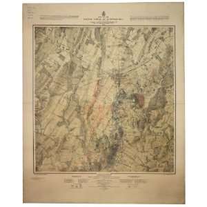  Civil War Map Map of the battle field of Gettysburg. July 