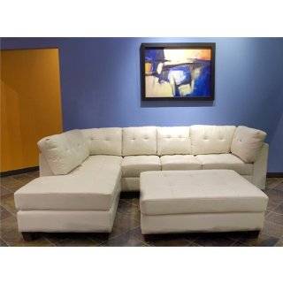   Modern Euro Design White Leather Sectional Sofa S4707L