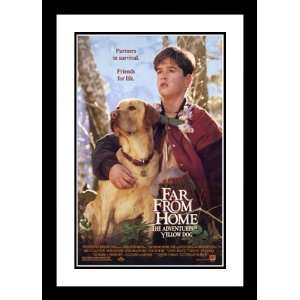  Far From Home Yellow Dog 20x26 Framed and Double Matted 