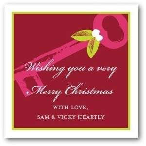 Personalized Holiday Gift Tag Stickers   Christmas Key By Hello Little 
