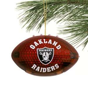  Oakland Raiders Acrylic Light Up Football 4 Ornament 