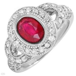  New Ring With 1.80Ctw Precious Stones   Genuine Diamonds And Ruby 