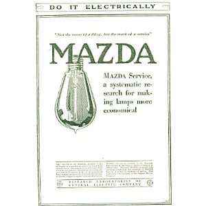  1917 Mazda Ge General Electric Light Bulb Ad