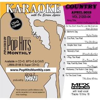 Pop Hits Monthly April 2012 Country   Karaoke CD+G