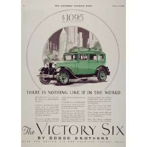  1928 Ad Dodge Brothers Victory Six Sedan Antique Car 