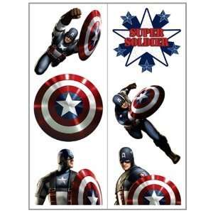  Captain America Party Temporary Tattoos Toys & Games