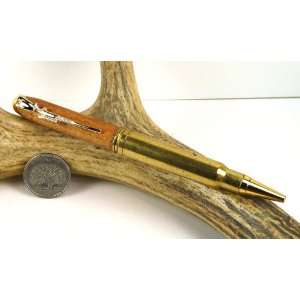  Rosewood Rosewood 338 Mag Rifle Cartridge Pen With a Gold 