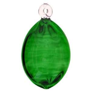 com Hand made Glass Ornament   Green   X861   package of 6 ornaments 