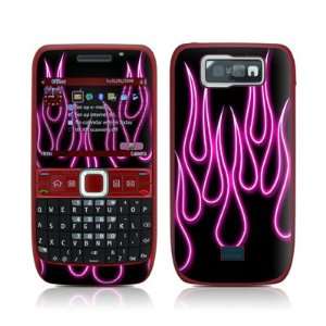  Neon Flames Design Decal Skin Sticker for the Nokia E63 Cell Phone
