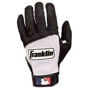  Franklin Youth Classic Batting Gloves   Black/Gray Sports 