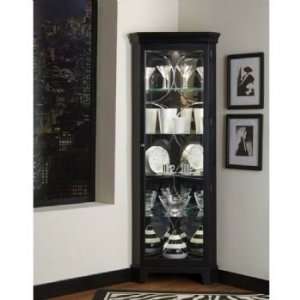 Oxford Black Corner Curio Cabinet