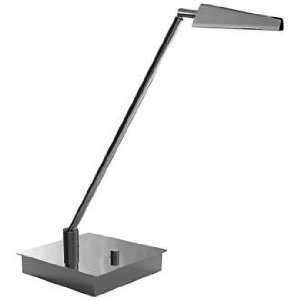   Ronin Straight Chromium Square Base LED Desk Lamp