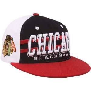 Zephyr Chicago Blackhawks Black Red Supersonic Snapback Adjustable Hat 