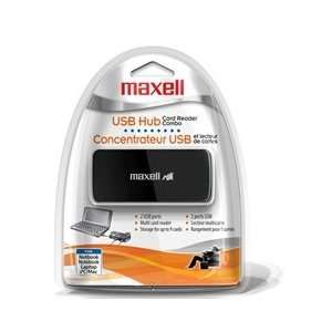 Maxell Usb Hub Flash Memory Card Reader Combo Compact Lightweight 