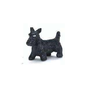   Dollhouse Miniature Black Scottie Dog in Resin Toys & Games
