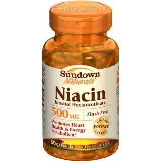 Sundown Flush Free Niacin, 500 mg, 50 Capsules (Pack of 3) by Sundown