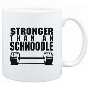  Mug White  STRONGER THAN A Schnoodle  Dogs Sports 