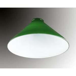 Lamp Shades, Green Glass 2 1/4 Fitter Cone, Bottom Diameter ~10