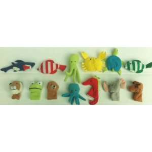  Set of 13 Animals Finger Puppets Plush 