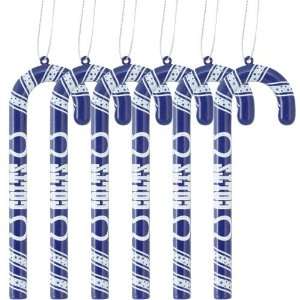  Indianapolis Colts 2010 Candy Cane Ornament Set of 6 