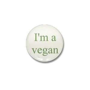  Im a vegan Yoga Mini Button by  Patio, Lawn 