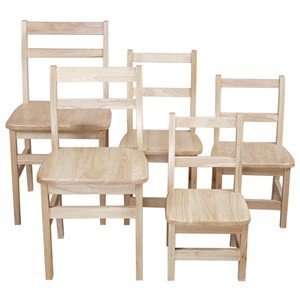 Set of 2 Classroom Hardwood Chairs 