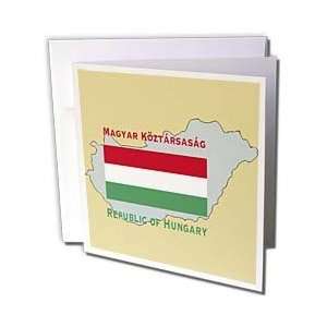Flags and Maps   The map and flag of Hungary with Republic of Hungary 