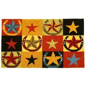   Stars and Horseshoes Indoor Rug, 22 Inch by 34 Inch