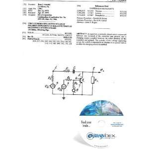 NEW Patent CD for CIRCUIT PRODUCING OUTPUT PULSE OF POLARITY DEPENDENT 