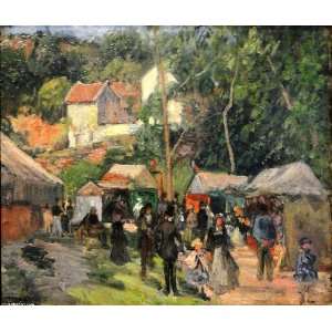 FRAMED oil paintings   Camille Pissarro   24 x 20 inches   Festival at 