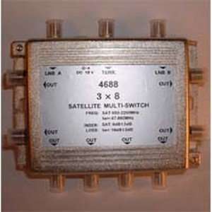  Philmore Satellite Multi Switch, 3 Inputs X 8 Outputs 