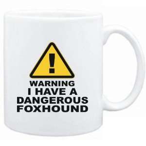    Mug White  WARNING  DANGEROUS Foxhound  Dogs