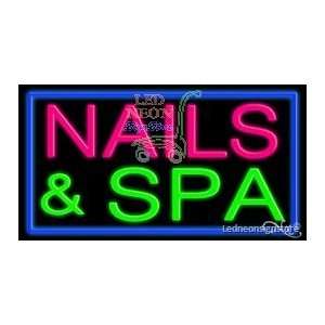  Nails and Spa Neon Sign 20 inch tall x 37 inch wide x 3.5 inch 